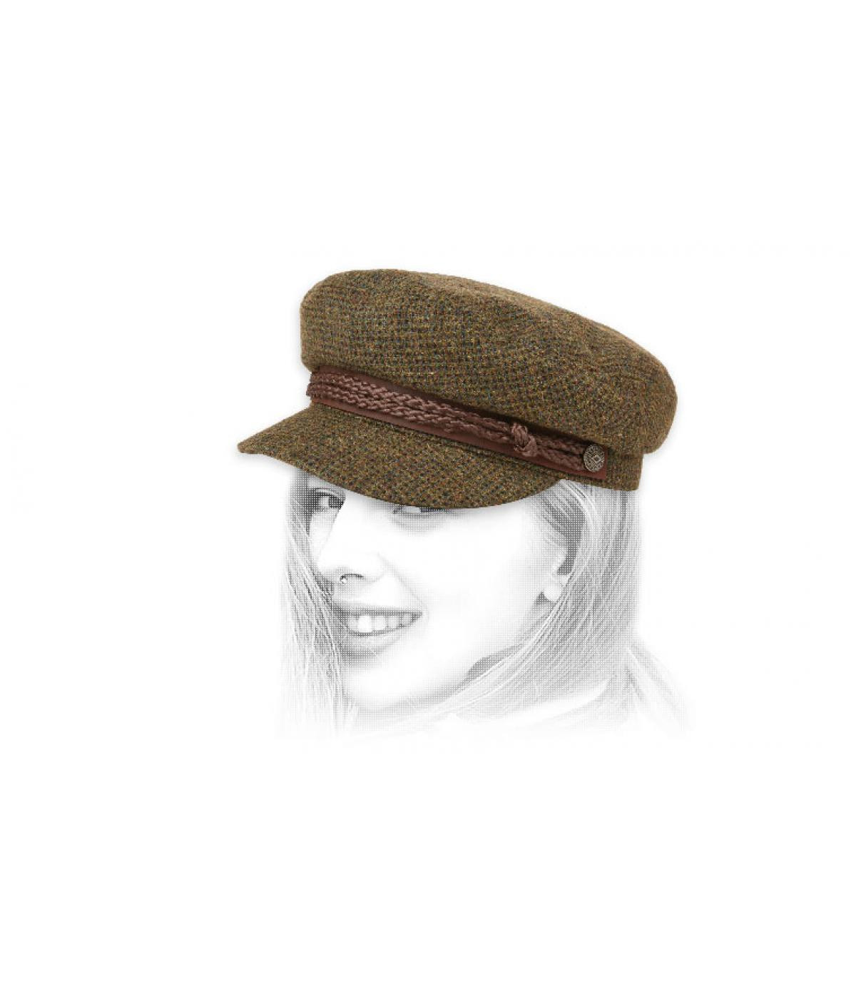 women green fisherman cap Fiddler moss brown wmn